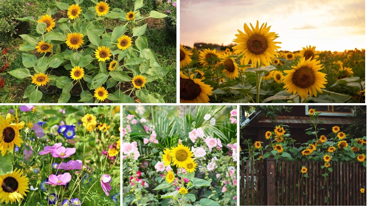 5 Gorgeous Sunflower-Themed Flower Beds